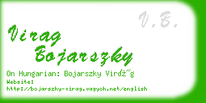 virag bojarszky business card